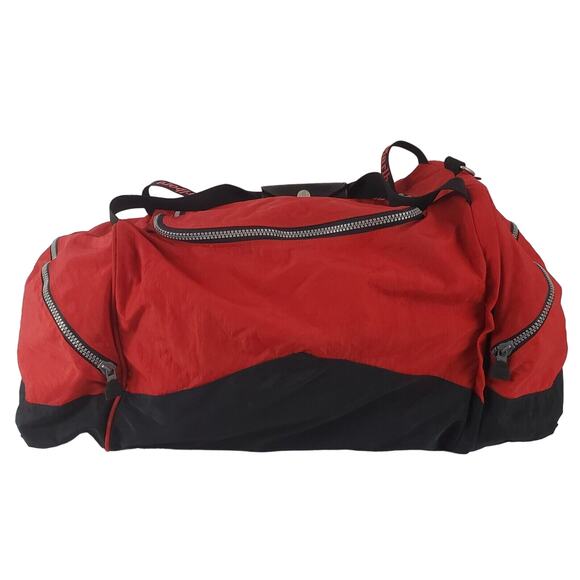 Vintage 90s Marlboro Unlimited Duffle Bag/Carry-On Turn Into Backpack Adults Red - Picture 5 of 14